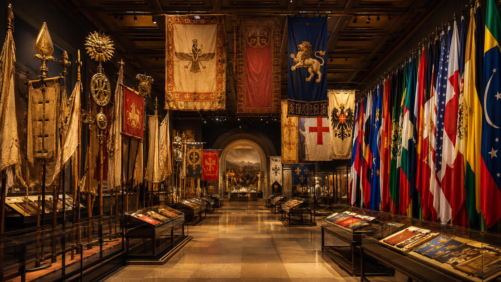 World gallery of ancient banners and flags